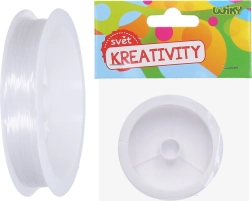 Transparentní silonové lanko na korálky 0,6 mm, 14 m