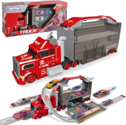 Woopie hasičský kamion s garáží a závodní dráhou