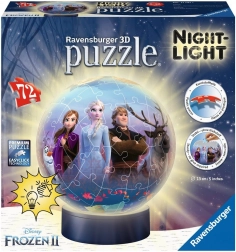 Ravensburger 3D svítící puzzleball Ledové království 2, 72 dílků