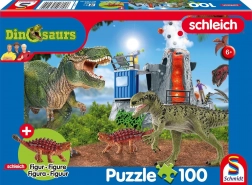 Puzzle SCHMIDT Schleich dinosauři z pravěku 100 dílků s figurkou