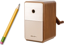 Ruční ořezávátko s nádobou a nastavitelnou čepelí hnědá