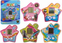 Kapesní elektronická hra TETRIS ve tvaru hvězdy – fialová