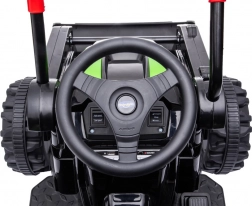 Dětský akumulátorový traktor PUSHDOZER s pohyblivou lžící a FM rádiem