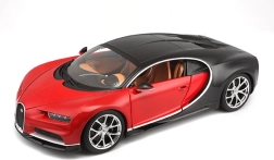 Bburago Bugatti Chiron červeno‑černé 1:18 – kovový model auta