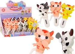 ruční mini větráček kravička pro děti, 3 barvy