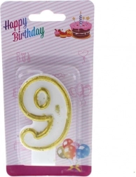 Vonná svíčka ve skle Bispol Chocolate & Cherry – Bílozlatá