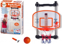 Domácí basketbalový koš s míčem a pumpičkou, výškově nastavitelný