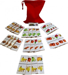 Dřevěné domino Ovoce a zelenina 28 dílů