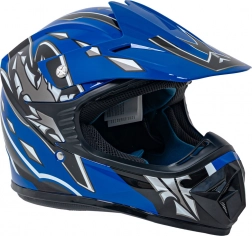Enduro motokrosová helma modrá M