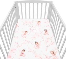 Bavlněné prostěradlo do postýlky NEW BABY Víly 120×60 cm
