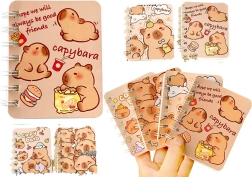 Sada linkovaných zápisníků s kapybarou A7, 4 ks