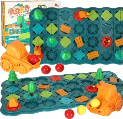 Logická stolní hra labyrint s překážkovou dráhou