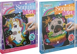 Tvoření obrázků podle čísel – jednorožec nebo pejsek, 20 × 25 cm