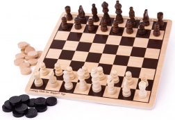 Bigjigs Toys dřevěné šachy a dáma
