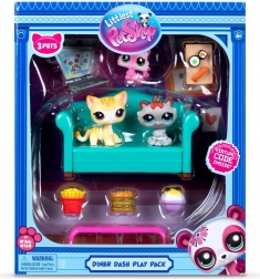 littlest pet shop set svačinka s kočičkami – herní balíček