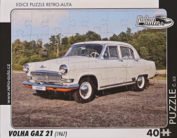 RETRO-AUTA puzzle Volha GAZ 21 (1967) 40 dílků