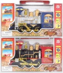 Kouřící plastová lokomotiva na baterie