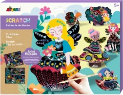 Vyškrabávací pohyblivé víly na zahradě