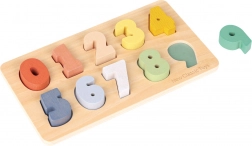 Dřevěné vkládací puzzle - Čísla 0 až 9