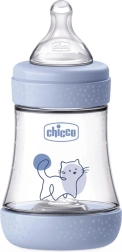 Chicco antikoliková kojenecká láhev Perfect5 150 ml, chlapec, pomalý průtok 0m+