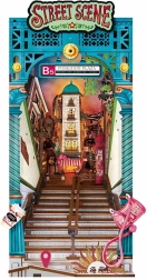 Rolife DIY 3D zarážka na knihy Ulička s LED osvětlením