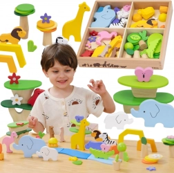 Viga dřevěná sada tropické příběhy, 55 dílů