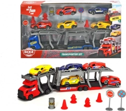 Sada odtahového kamionu s autíčky a dopravními značkami