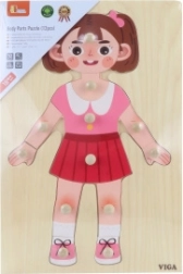 Dřevěná vkládačka – dívka