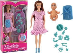 Loutka v těhotenství s doplňky