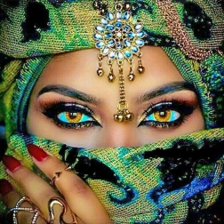 Diamantové malování 7D Uhrančivý pohled 30x40 cm