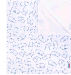 Nepromokavá flanelová podložka NEW BABY hroch