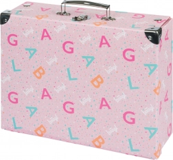 Skládací školní kufřík BAAGL Logo růžový s kováním