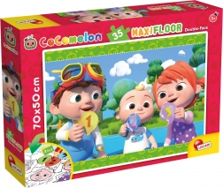 Oboustranné maxi puzzle COCOMELON 2v1, 35 dílků, 70 × 50 cm
