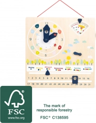 Didaktický kalendář s hodinami SMALL FOOT