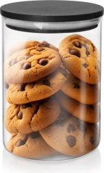 Skleněná dóza na sypké potraviny s víčkem a těsněním 600 ml