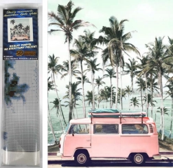 Diamantové malování Růžový autobus 30x40 cm