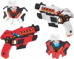 Sada laserových pistolí s vestami a efektem kouře