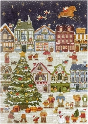 RoboTime puzzle Štědrý den štěňat 1000 dílků