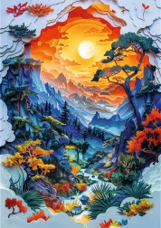 Trefl Puzzle Papírové Umění: Údolí 1000 dílků