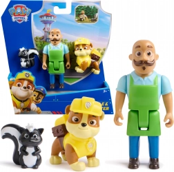 Paw Patrol – sada 3 figurek Rubble, pan Porter a skunk
