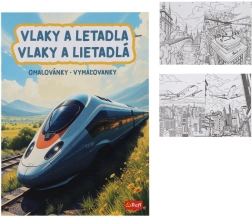 Omalovánky s vlaky a letadly
