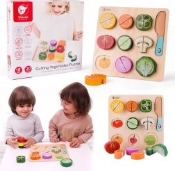 Dřevěná sada na krájení zeleniny Classic World