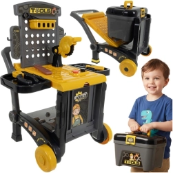 Dětský 3v1 pracovní dílna s vozíkem a kufříkem, 59 dílů