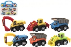 Sada mini stavebních strojů 6 ks v blistru, 5 cm