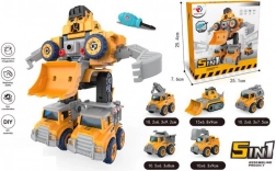 Robot 5v1 přeměnitelný na vozidla DIY
