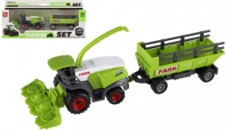 Kombajn s vlekem – plastový model 22 cm na volný chod