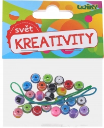 Barevné korálky s provázkem