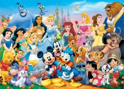 Educa dřevěné puzzle Disney – báječný svět, 100 dílků