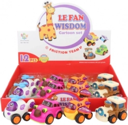 Baby dopravní prostředky se setrvačníkem 12 ks