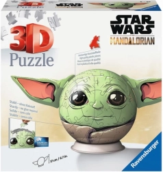 Ravensburger 3D puzzle STAR WARS Mandalorian Grogu – koule, 72 dílků